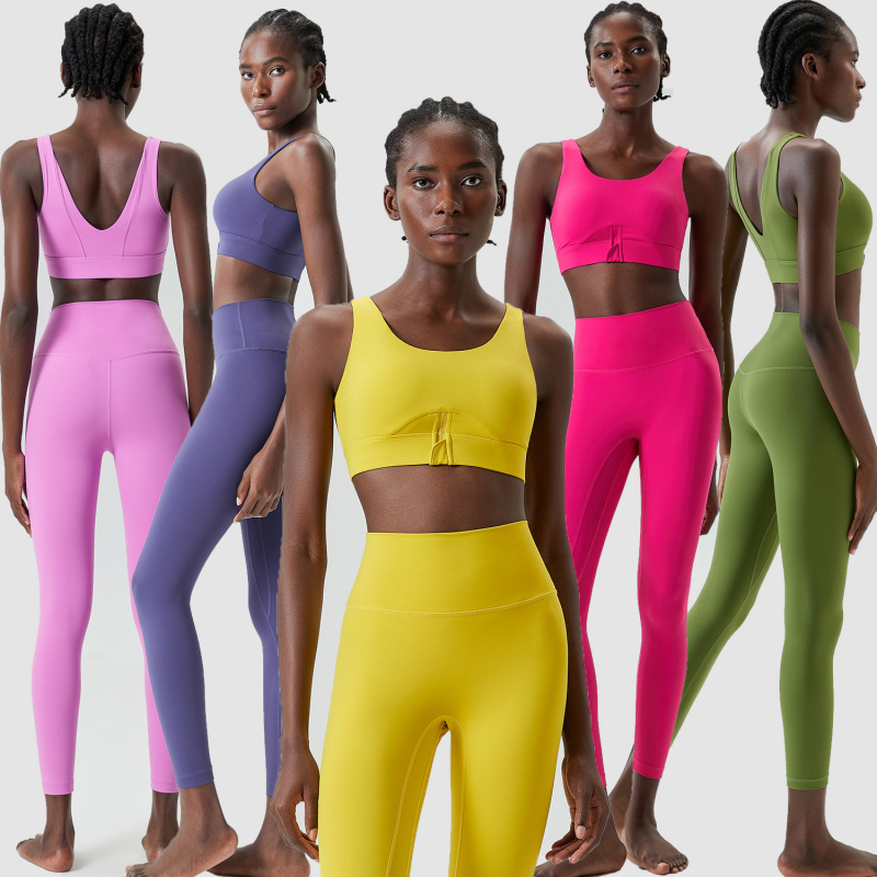 Yoga Fitness Outfit - Zwei Stücke Set Zipper Yoga Sport