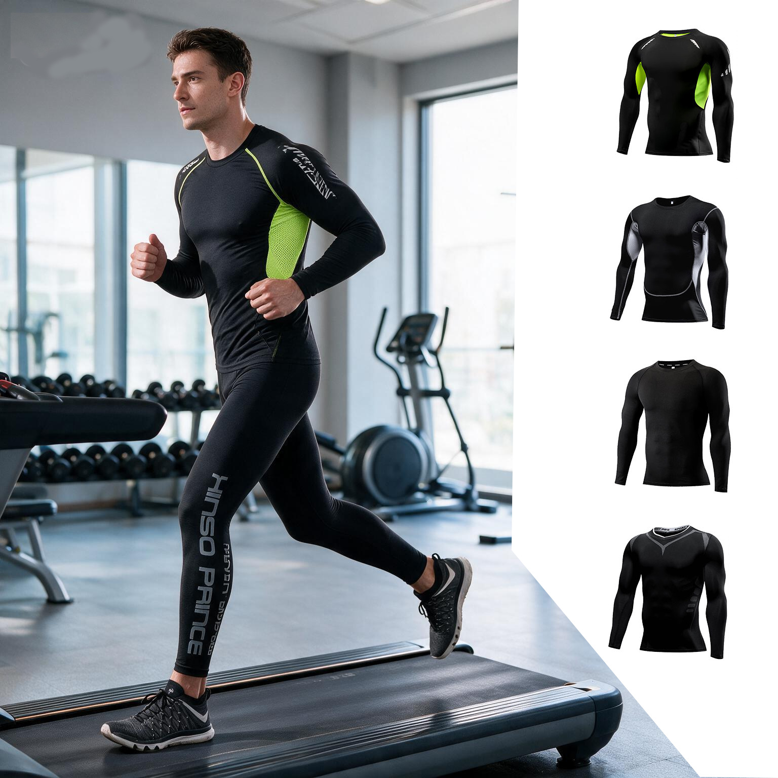 Yoga Fitness Outfit - 2026 Herren Kompressions-Sportanzug, Elastische Trainings-Sport-Yoga-Sets, Fitness-Bekleidung